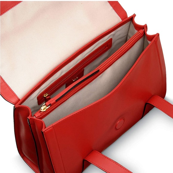 NWOT RADLEY LONDON Red Devonport Mews Leather Tote. Dust bag included! - Picture 6 of 7
